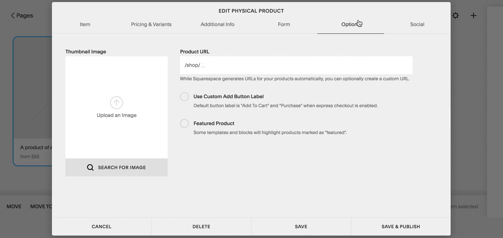 Adding a product screenshot