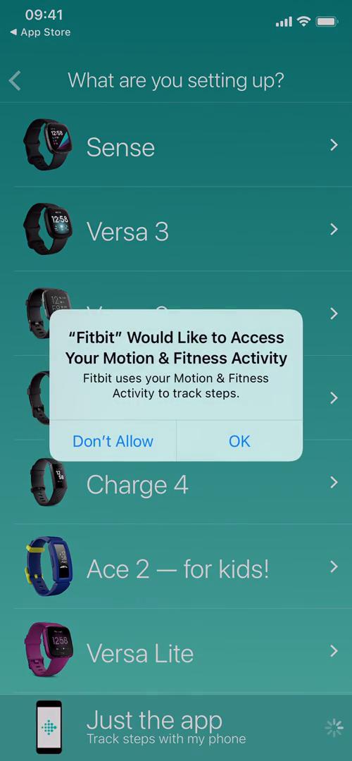 Fitbit get health data permissions screenshot