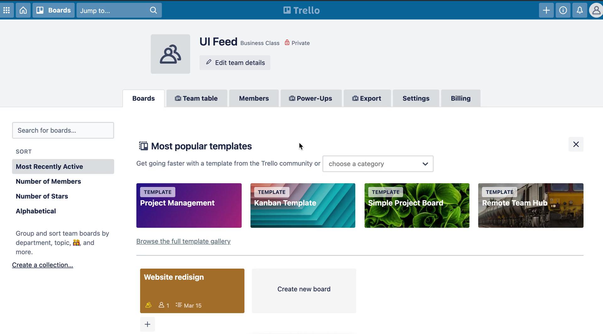 Screenshot of Boards on Inviting people on Trello user flow