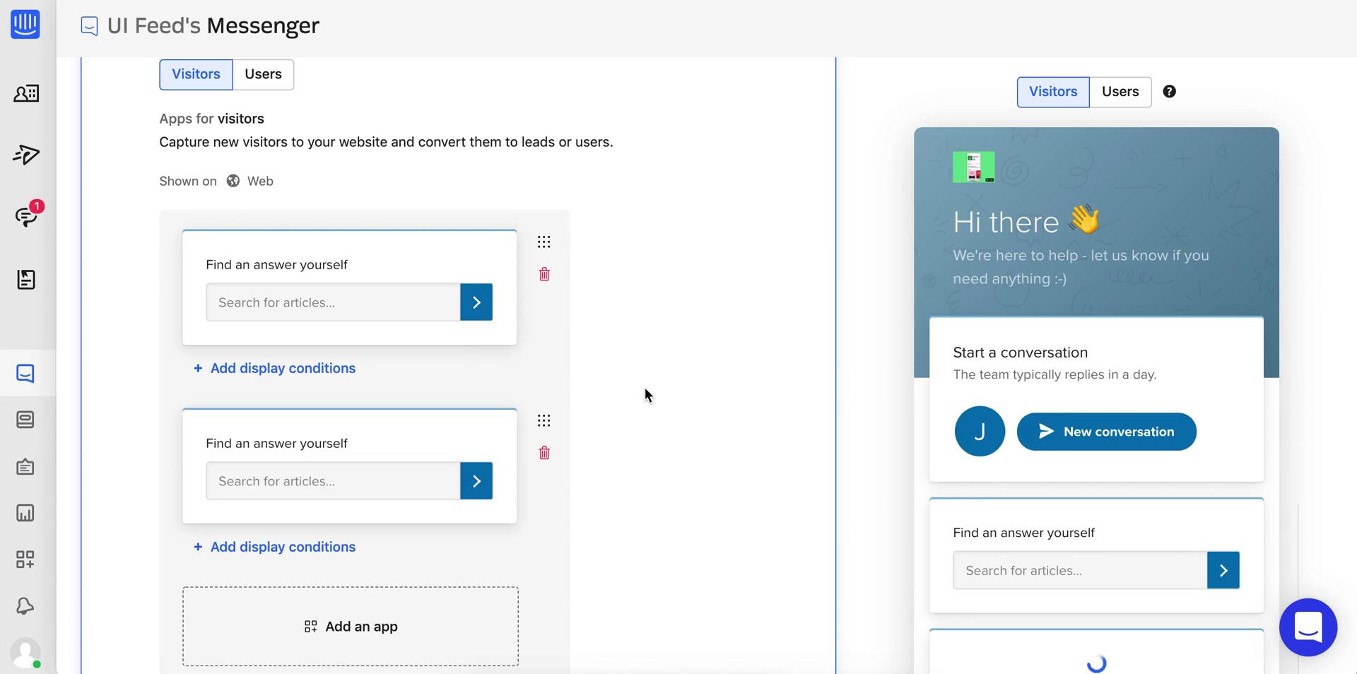 Messenger settings on Intercom video thumbnail