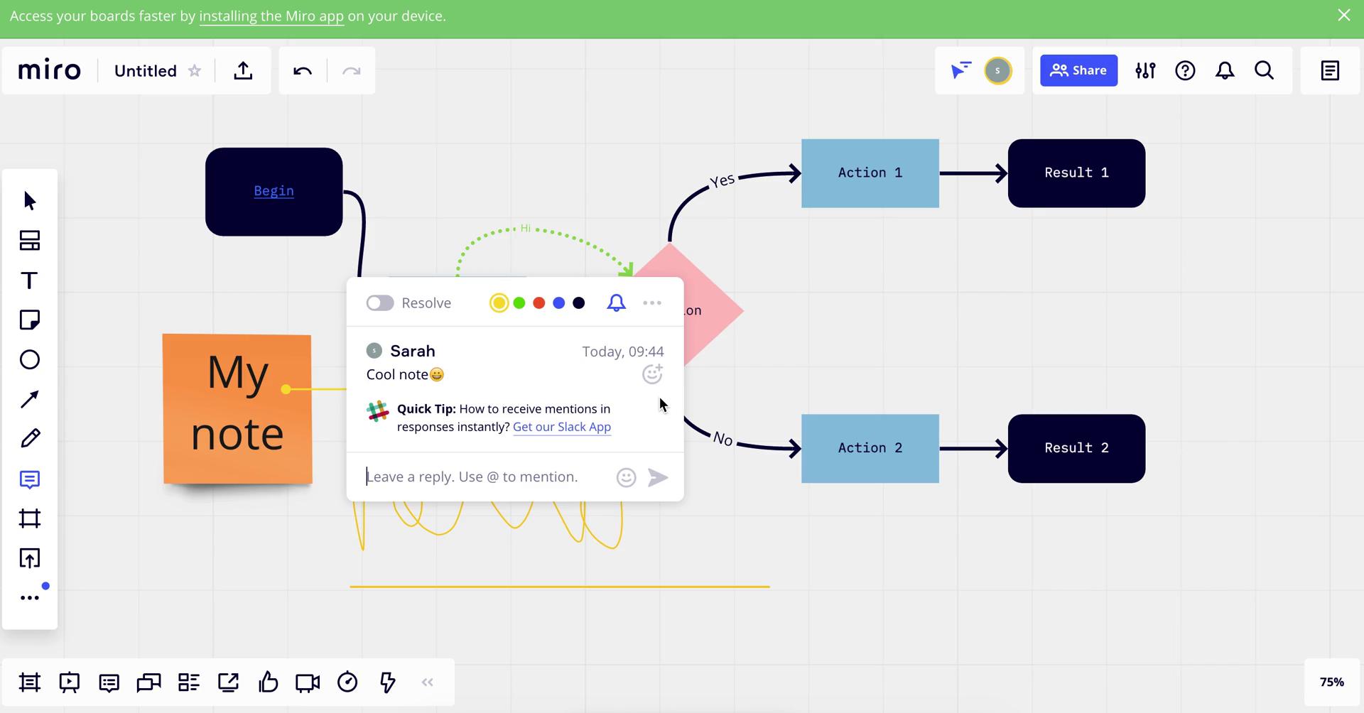 Creating a flowchart screenshot