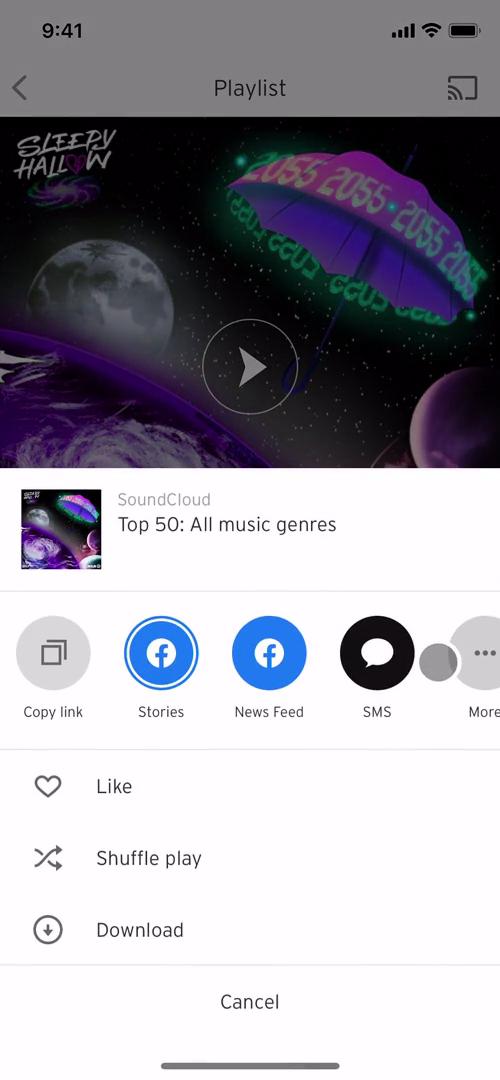 General browsing on SoundCloud video thumbnail