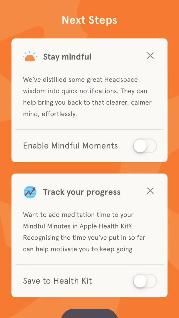 Meditation screenshot