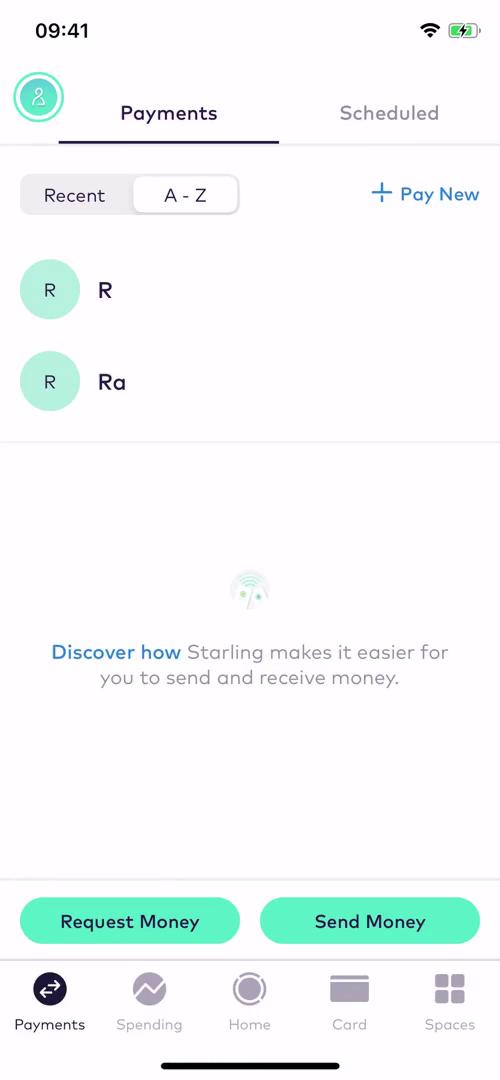 Sending currency screenshot