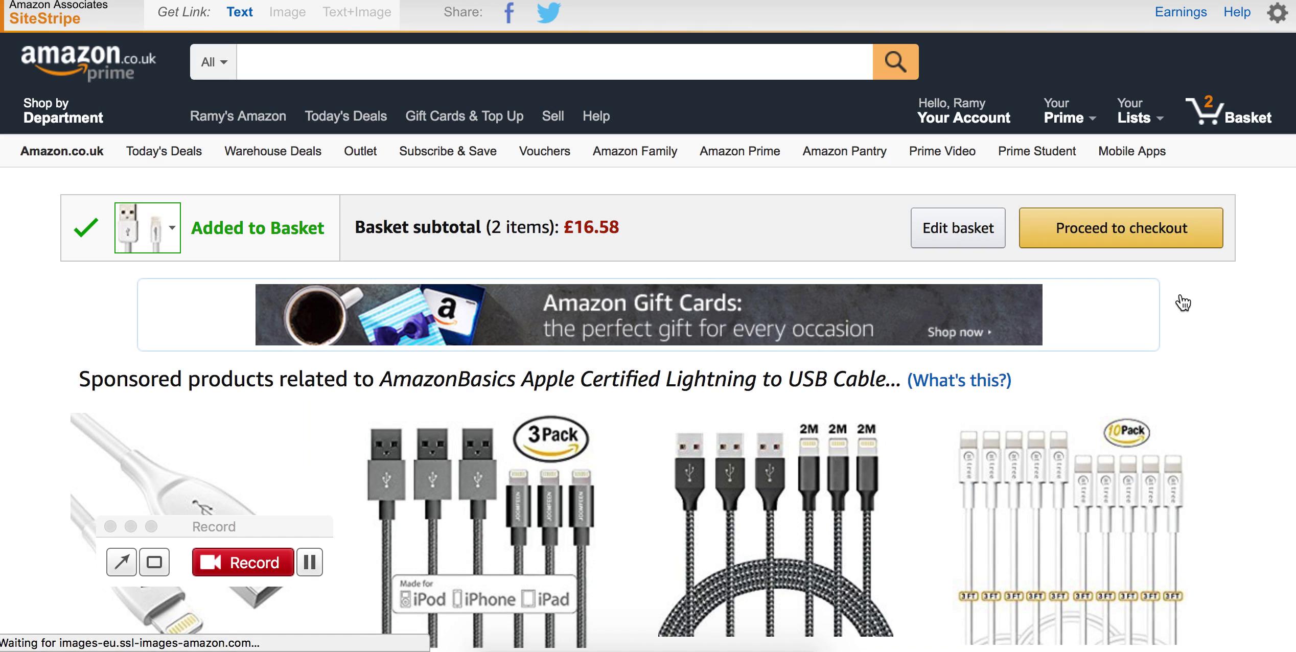 Amazon  screenshot
