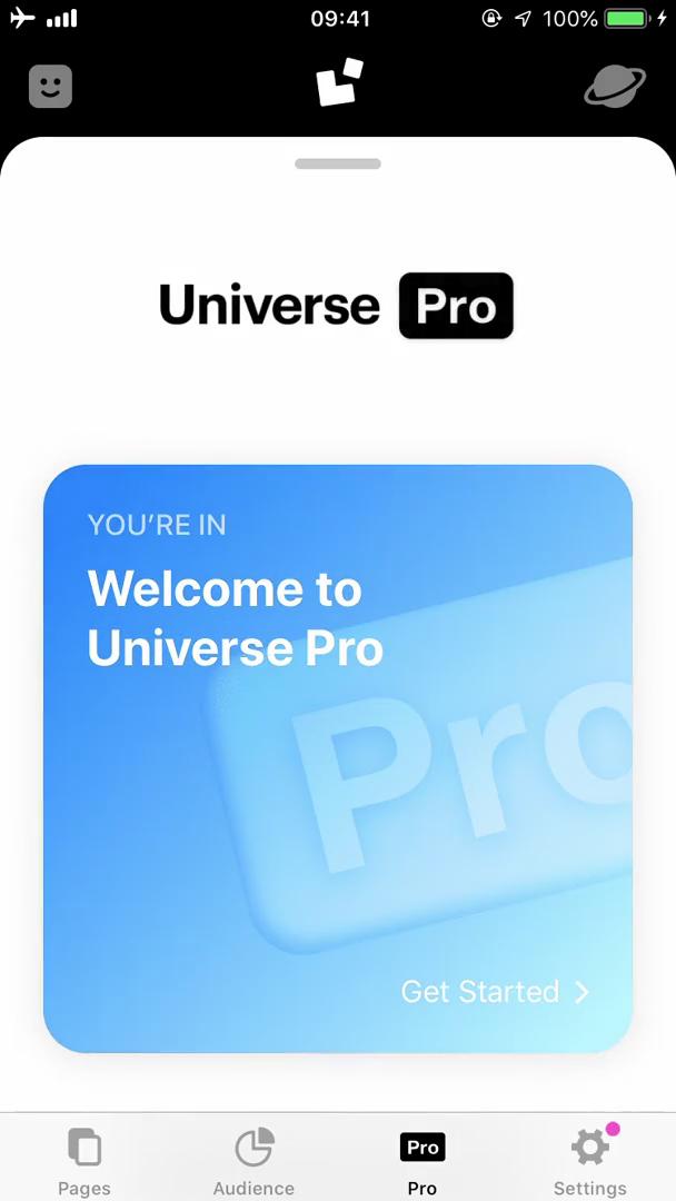 Universe upgrade complete screenshot