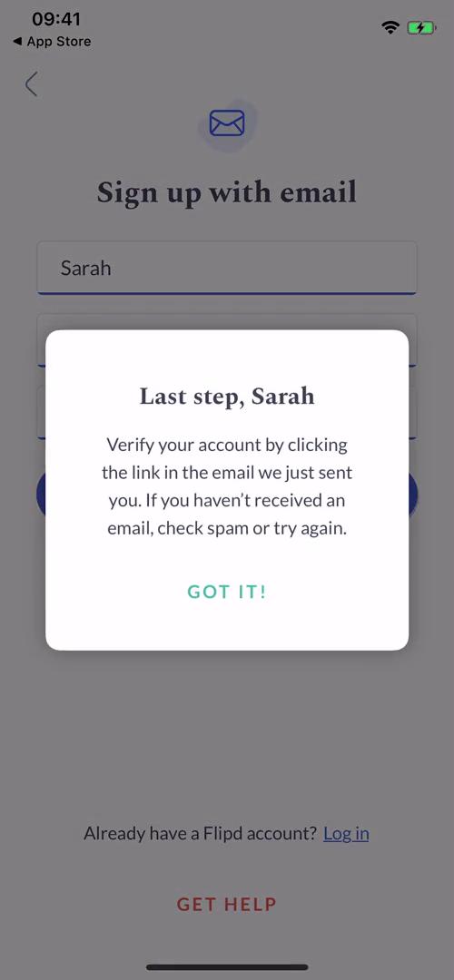 Onboarding screenshot