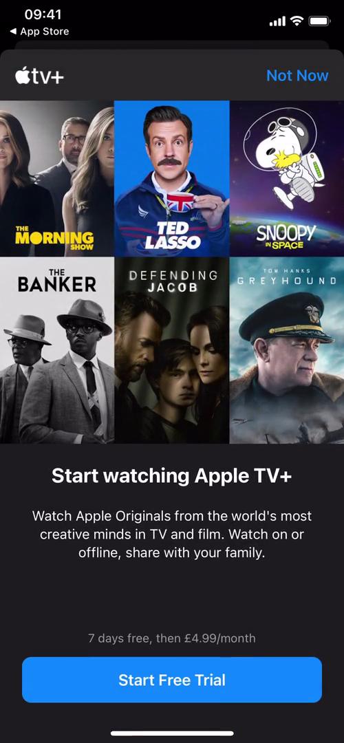 Apple TV upgrade prompt screenshot