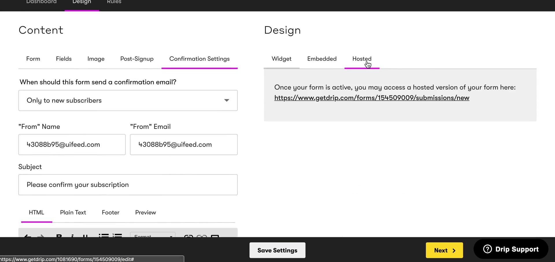 Creating a form screenshot