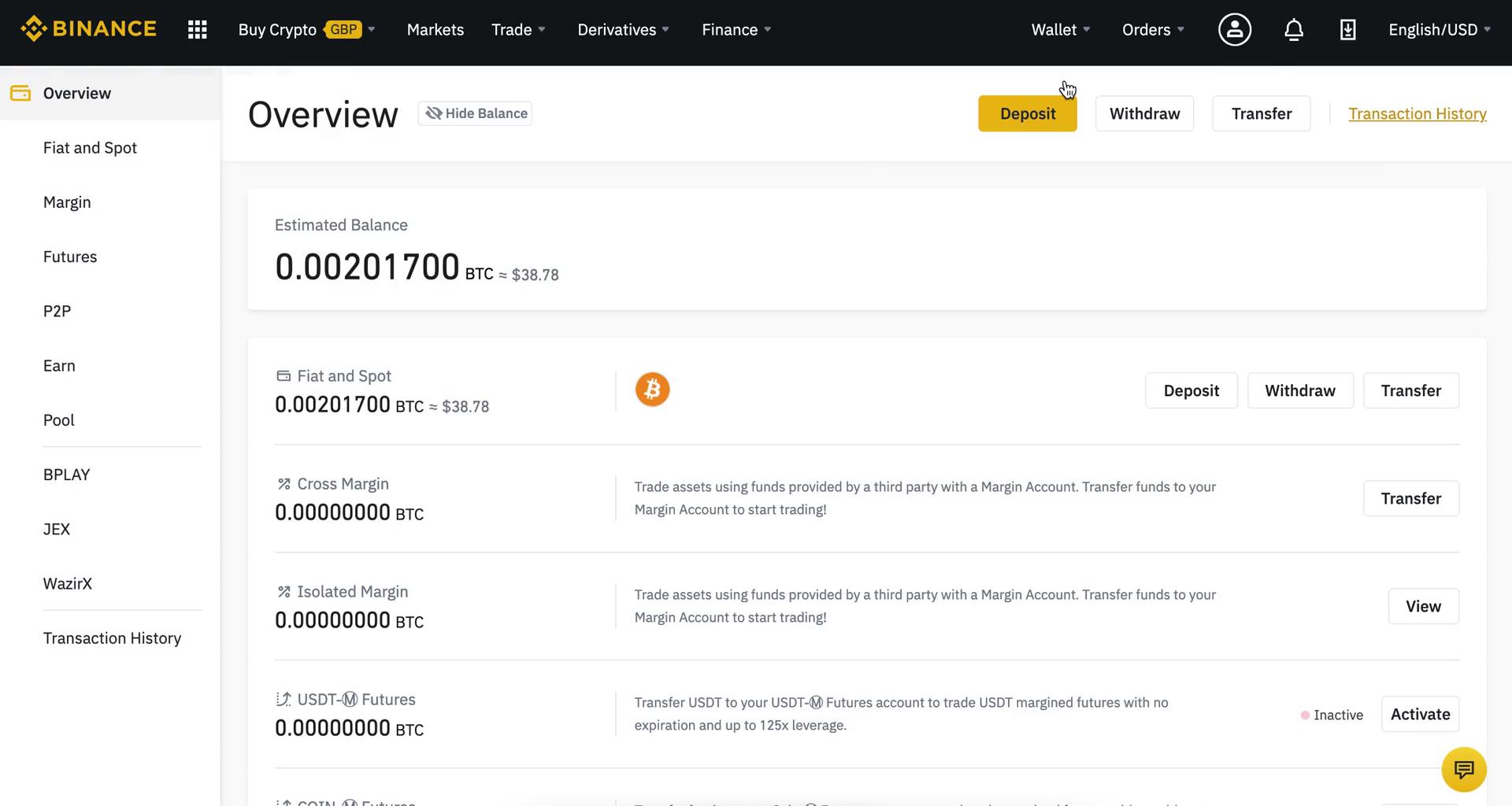 how to see my wallet on binance