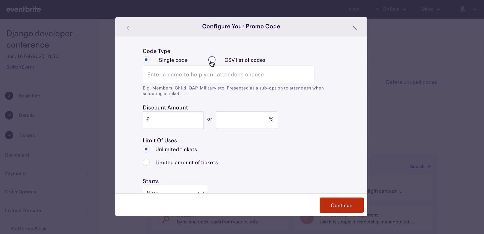 Creating promo codes on Eventbrite video thumbnail