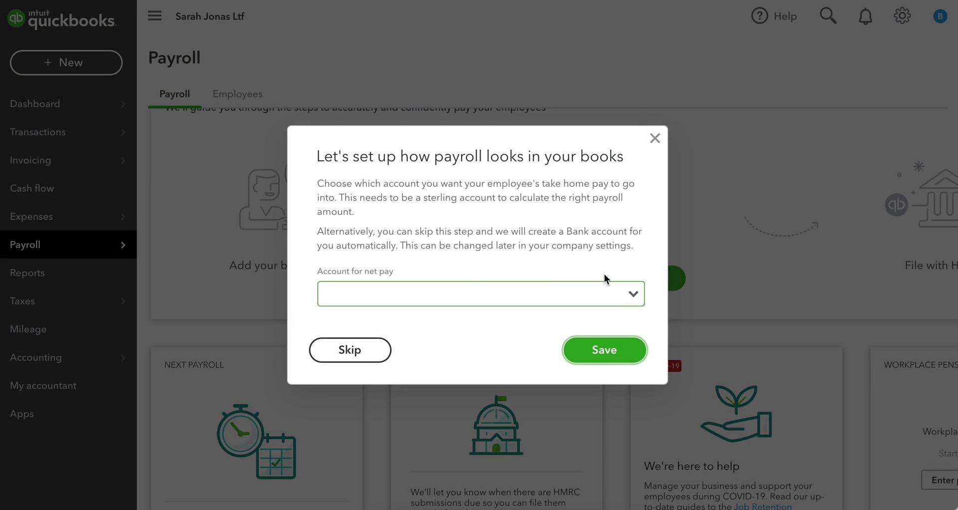 Managing payroll screenshot