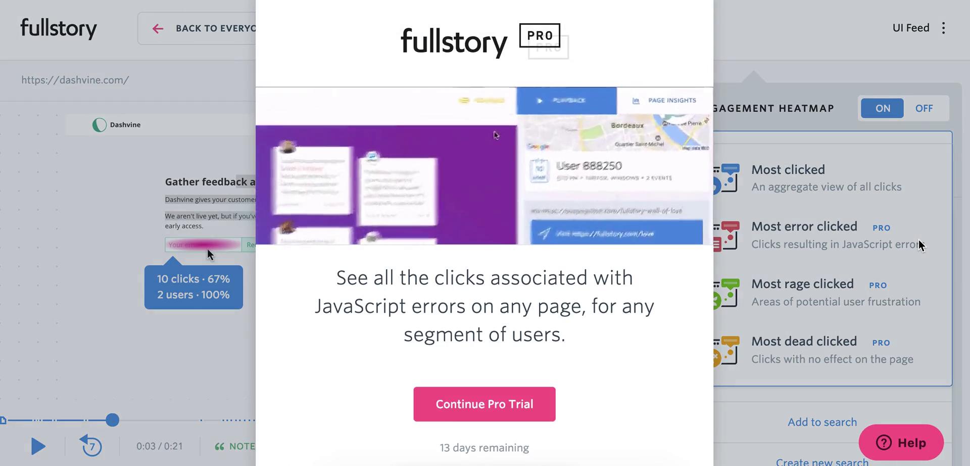 General browsing on Fullstory video thumbnail