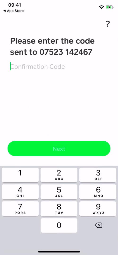 Cash App verify phone number screenshot