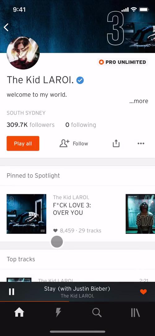 General browsing on SoundCloud video thumbnail