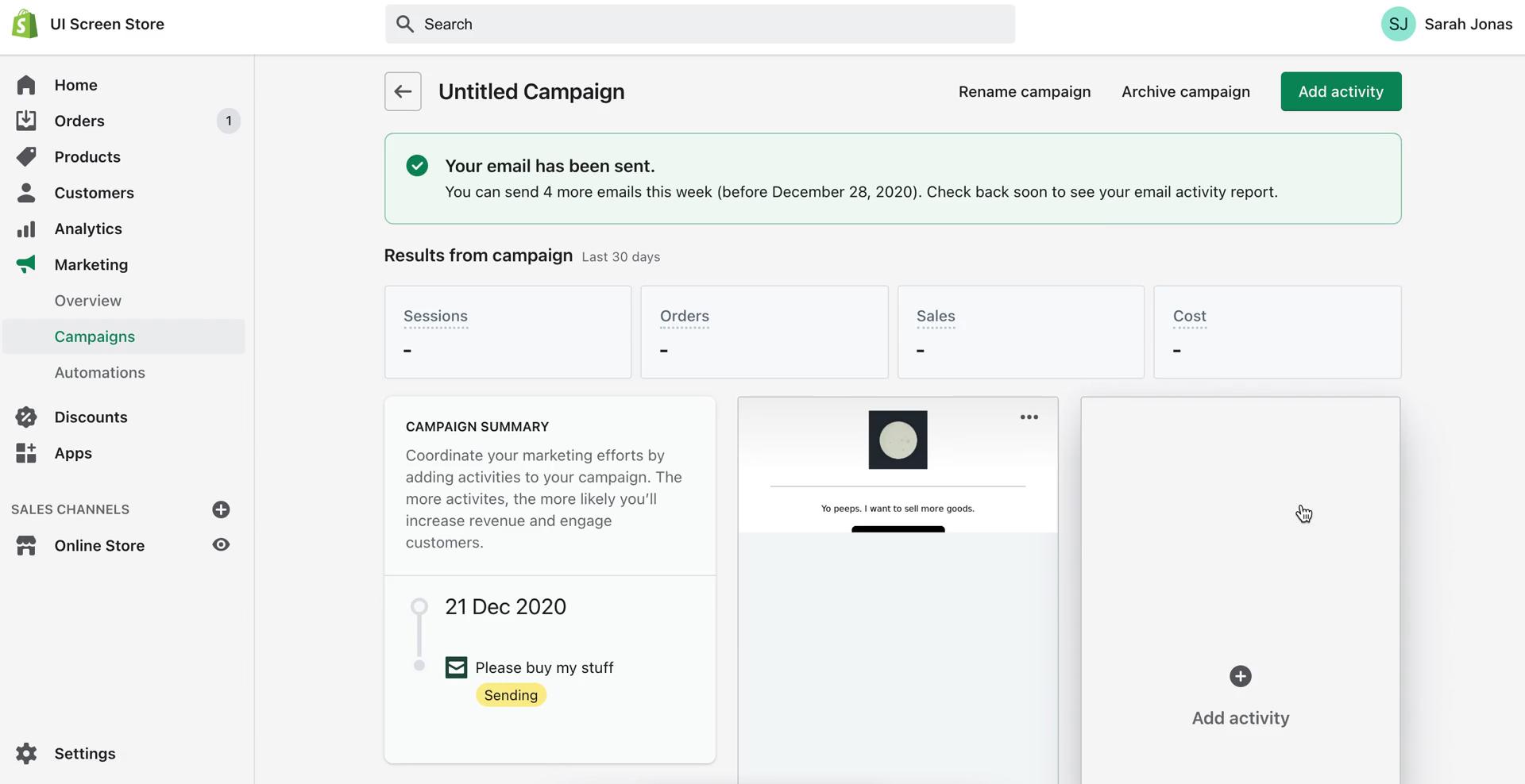 Creating an email campaign on Shopify video thumbnail