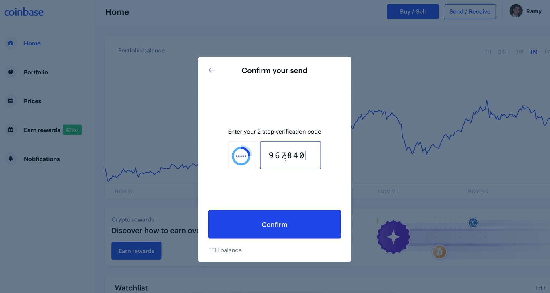 Sending currency on Coinbase video thumbnail