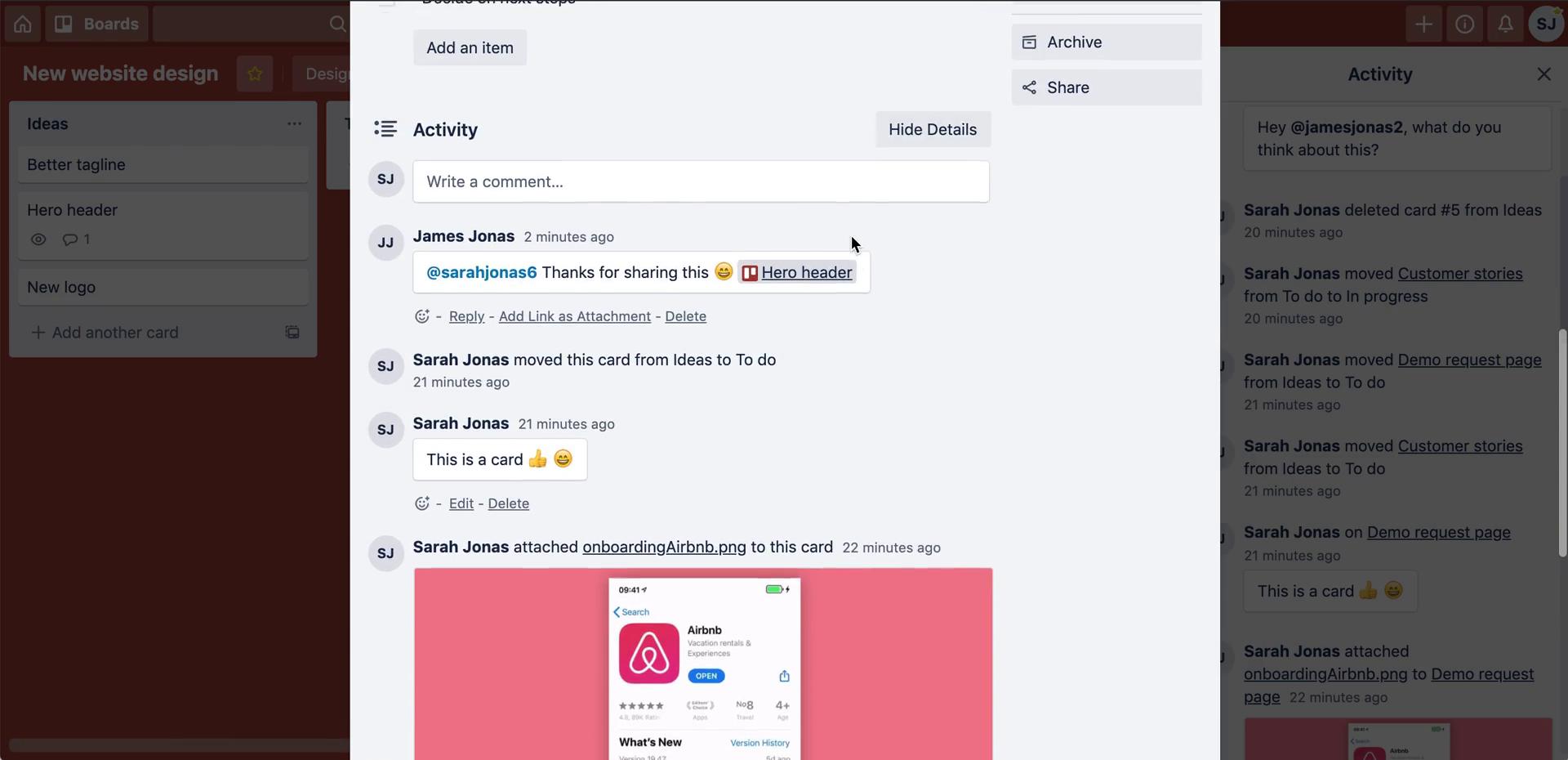 Activity feed on Trello video thumbnail