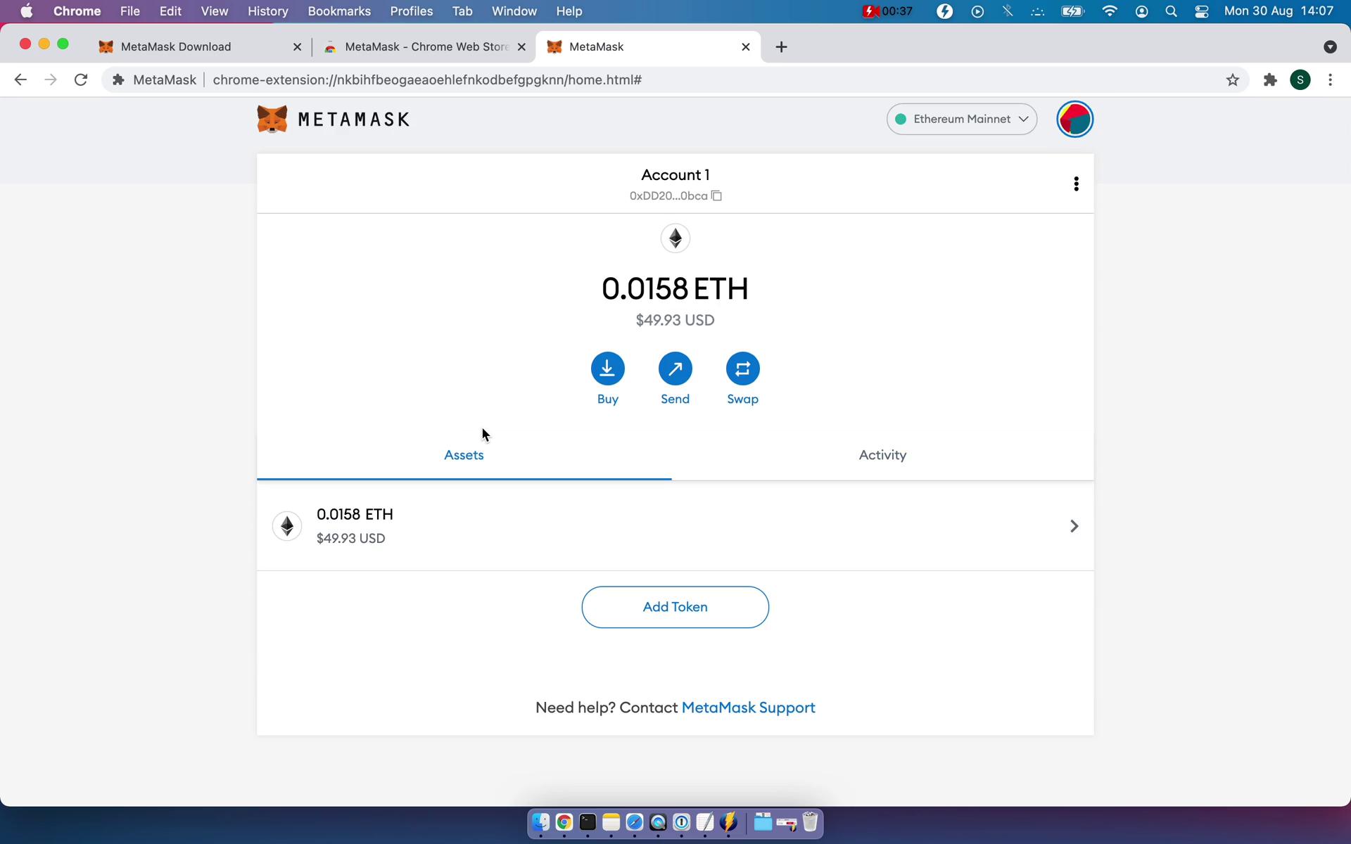 Sending currency on MetaMask video thumbnail