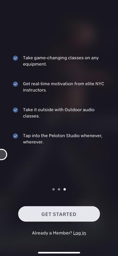 Peloton introduction slides screenshot