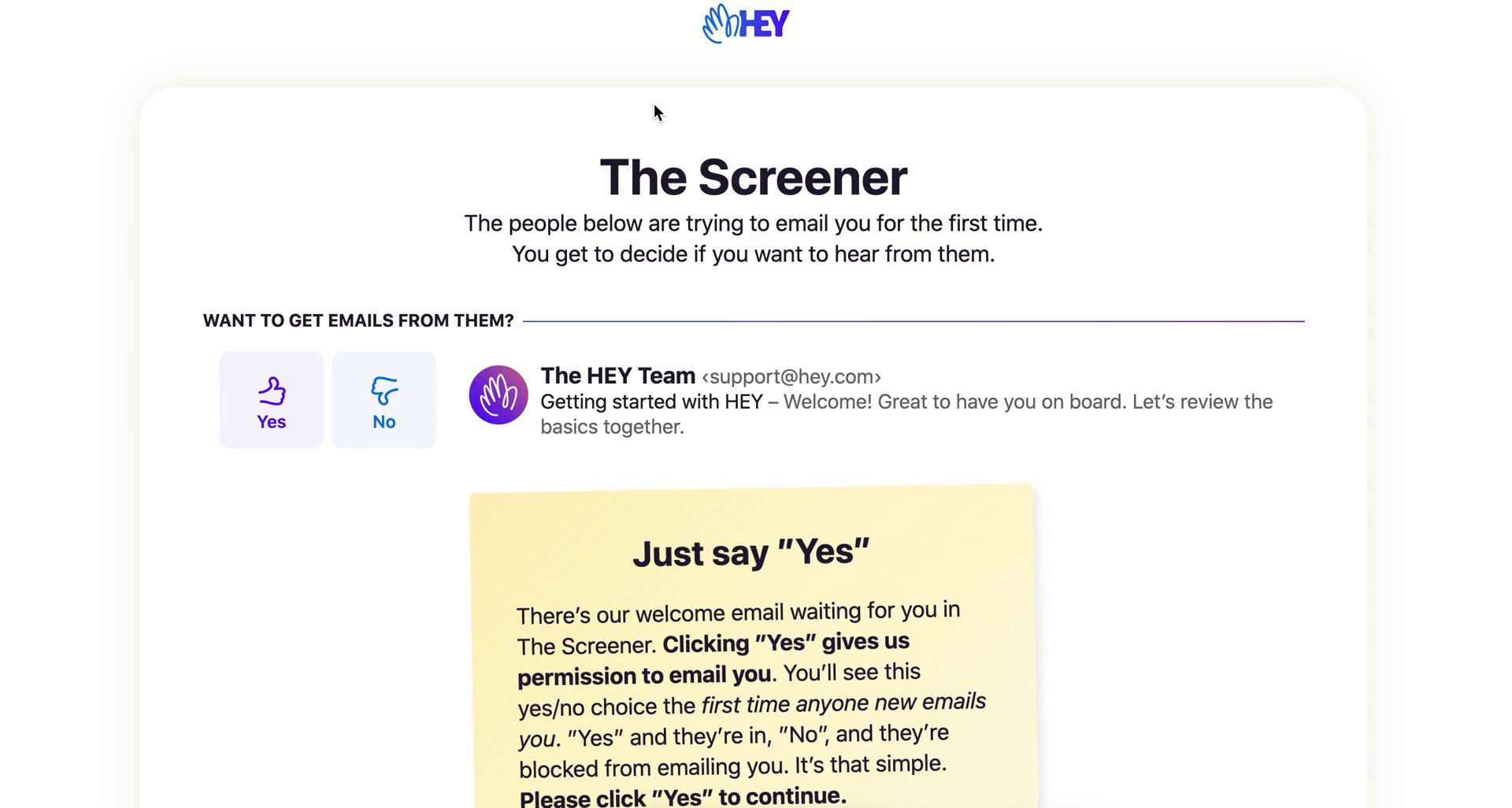 Onboarding on Hey video thumbnail