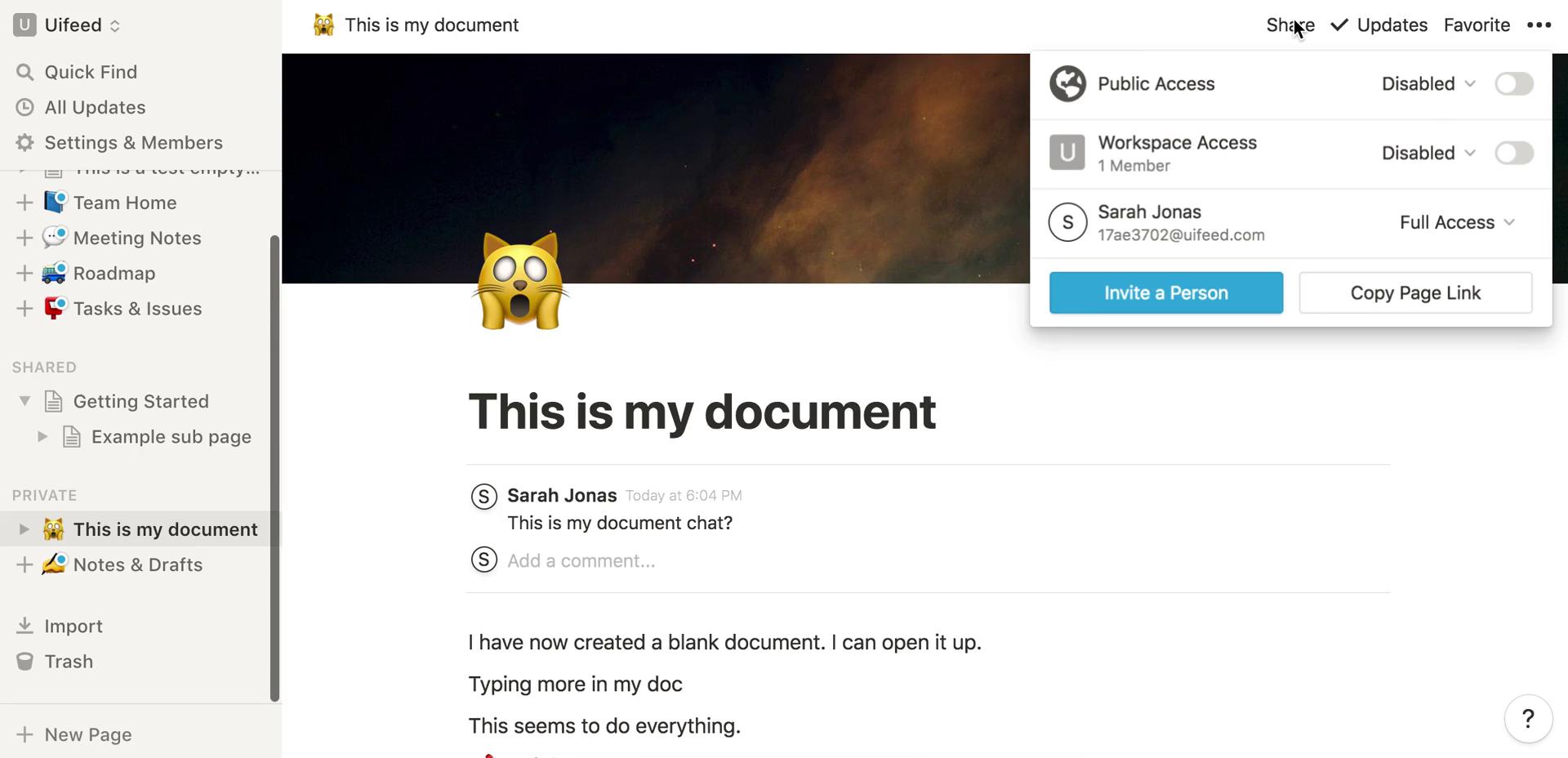 Creating a document screenshot