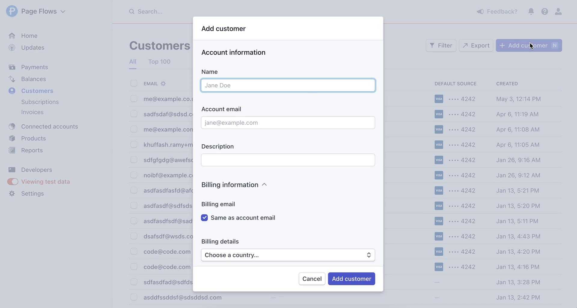 CRM screenshot