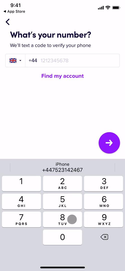 Lyft enter phone number screenshot