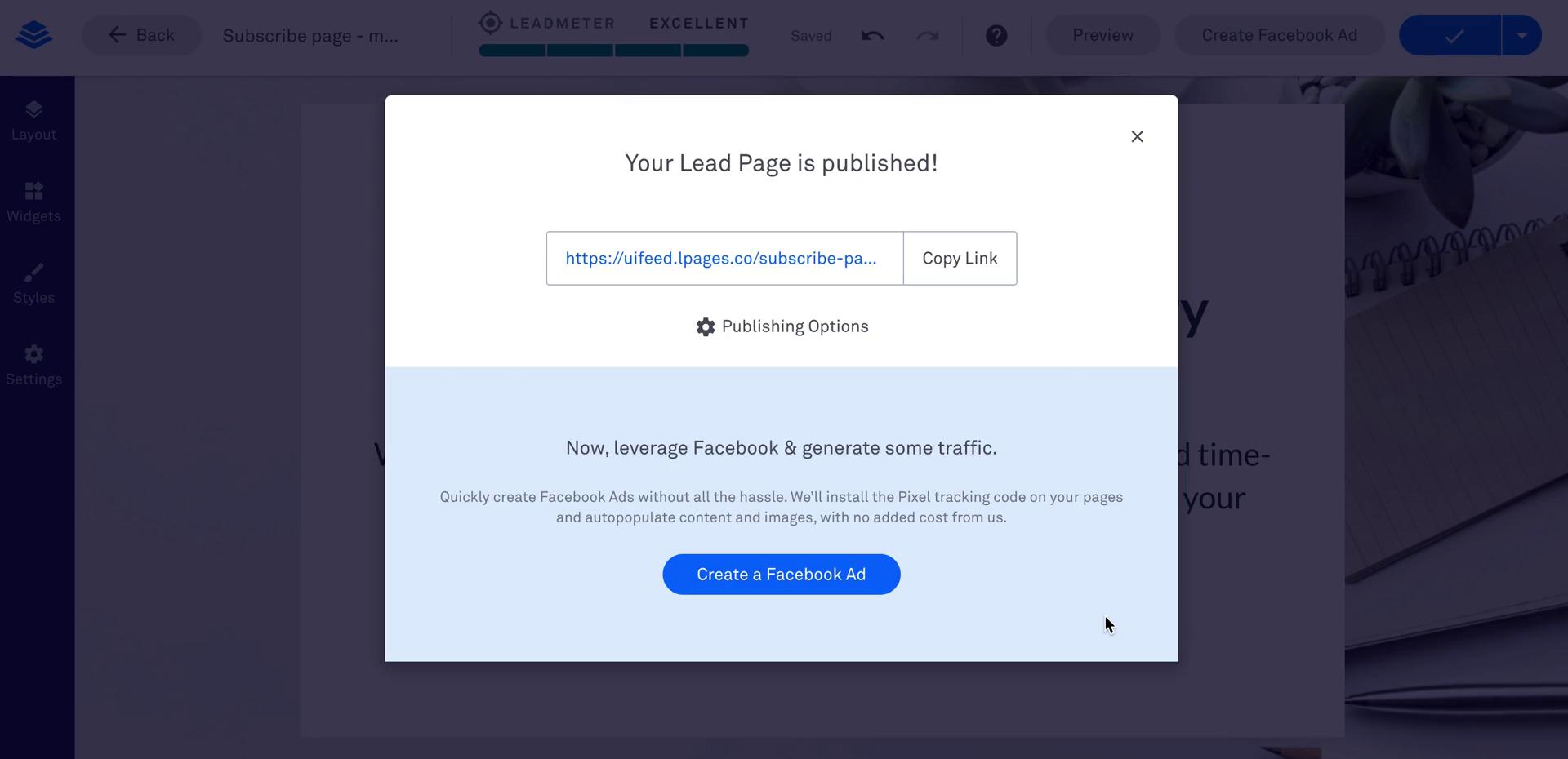 Split testing on Leadpages video thumbnail