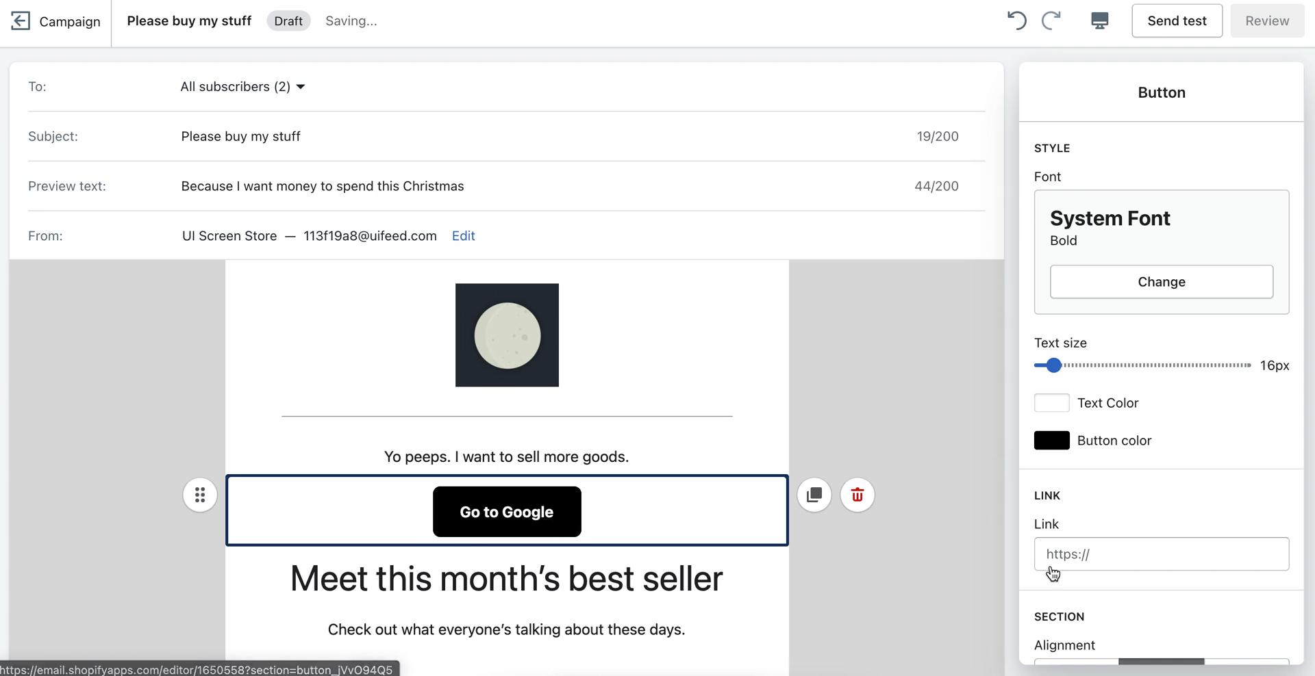 Creating an email campaign on Shopify video thumbnail