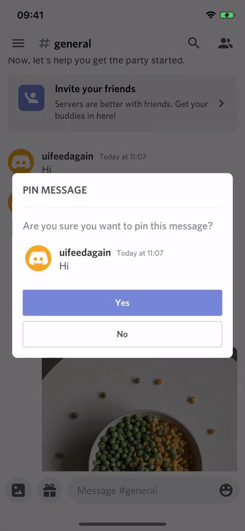 Pin message video thumbnail