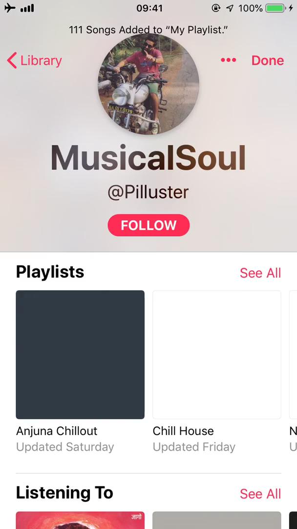 Creating a playlist screenshot