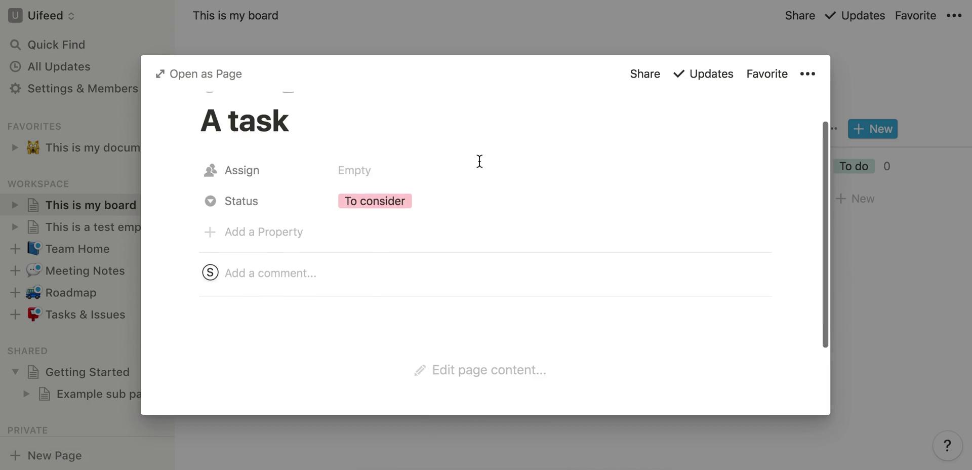 Tasks screenshot