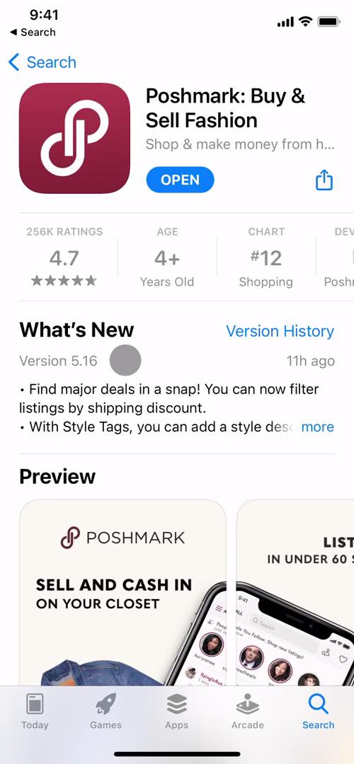Poshmark app store listing screenshot