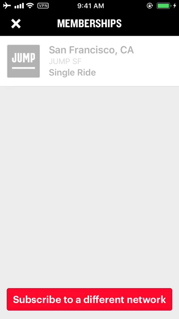 Screenshot of on Topping up on Jump Bikes user flow