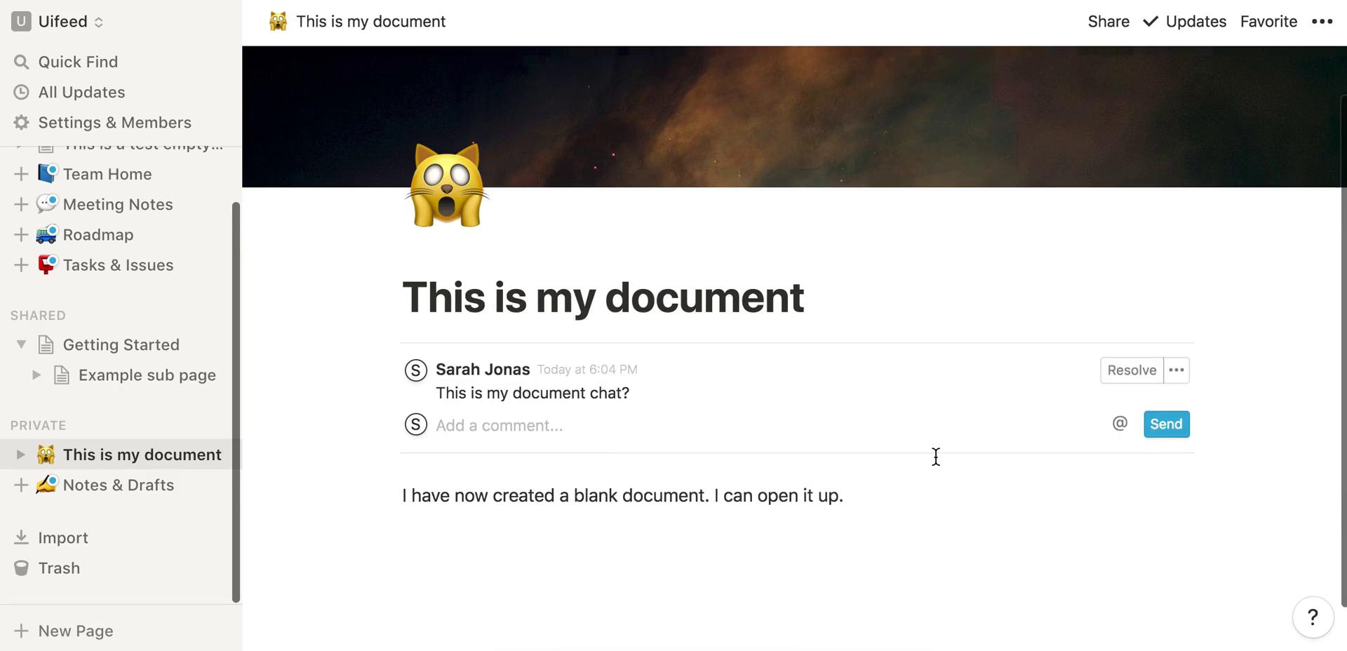 Creating a document screenshot