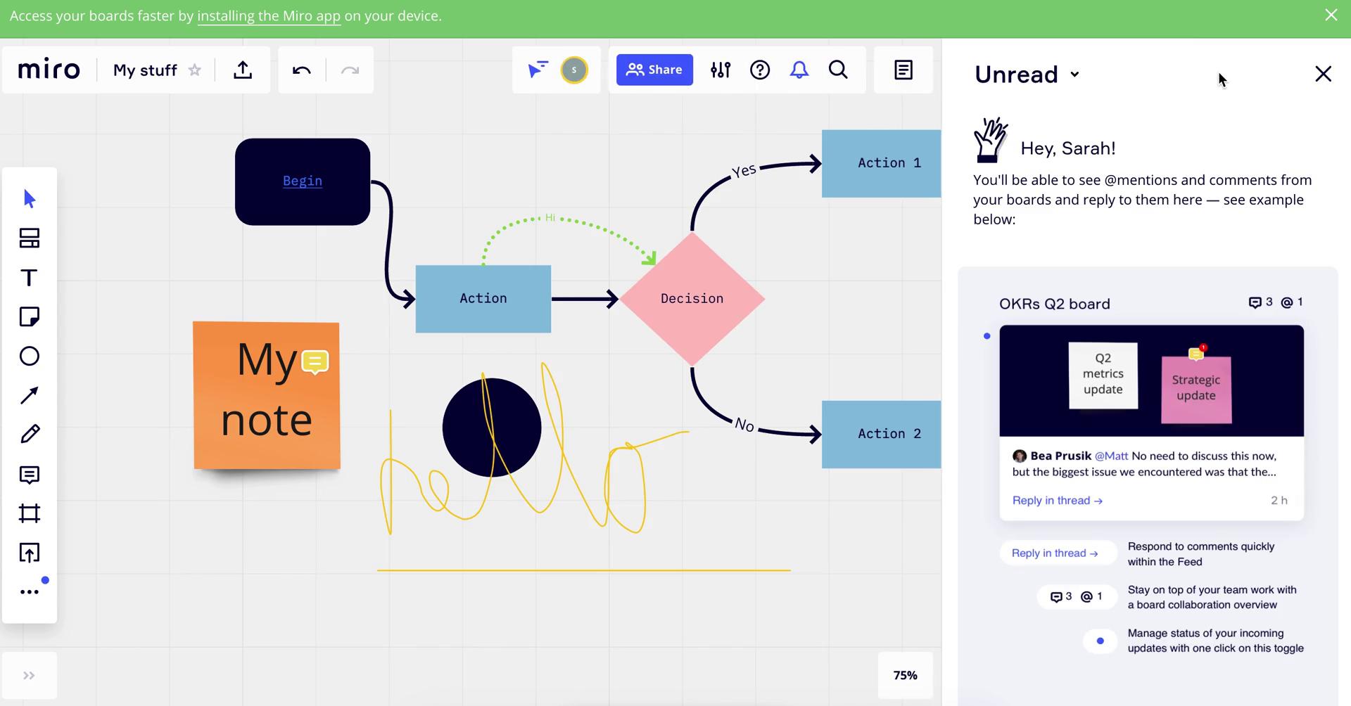 Creating a flowchart screenshot