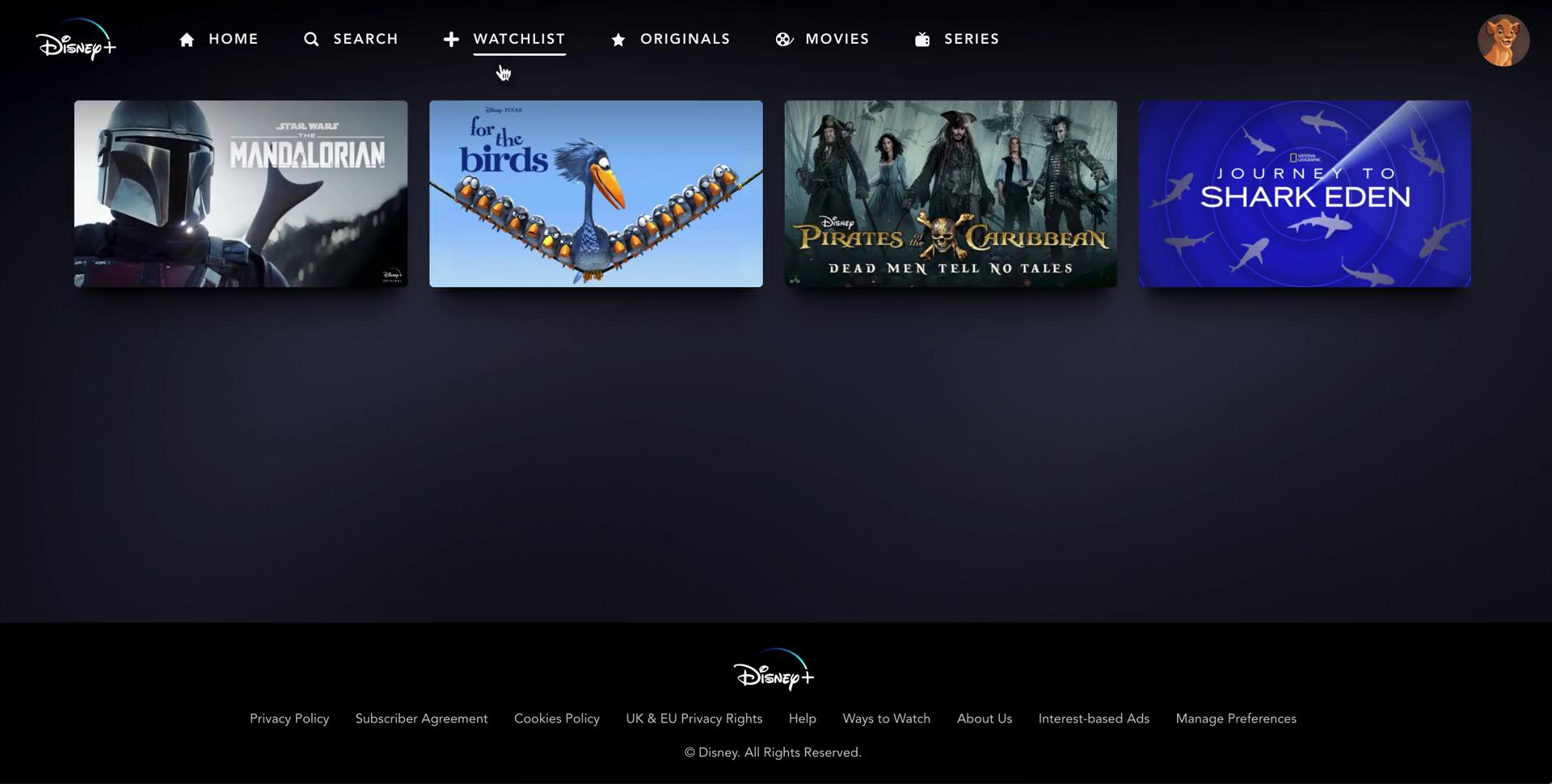 General browsing on Disney+ video thumbnail