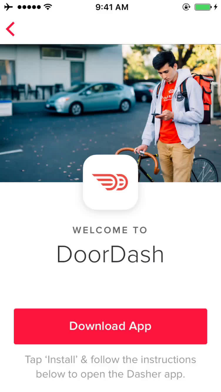 Driver signup on DoorDash (video & 6 screenshots)