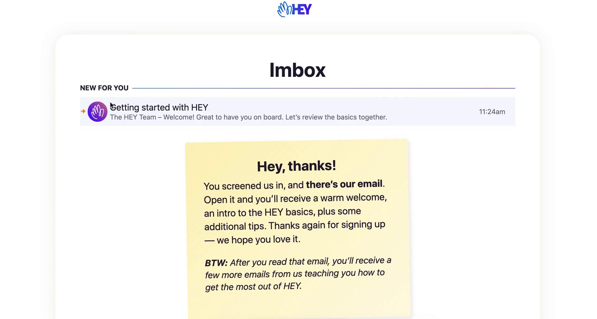 Onboarding on Hey video thumbnail