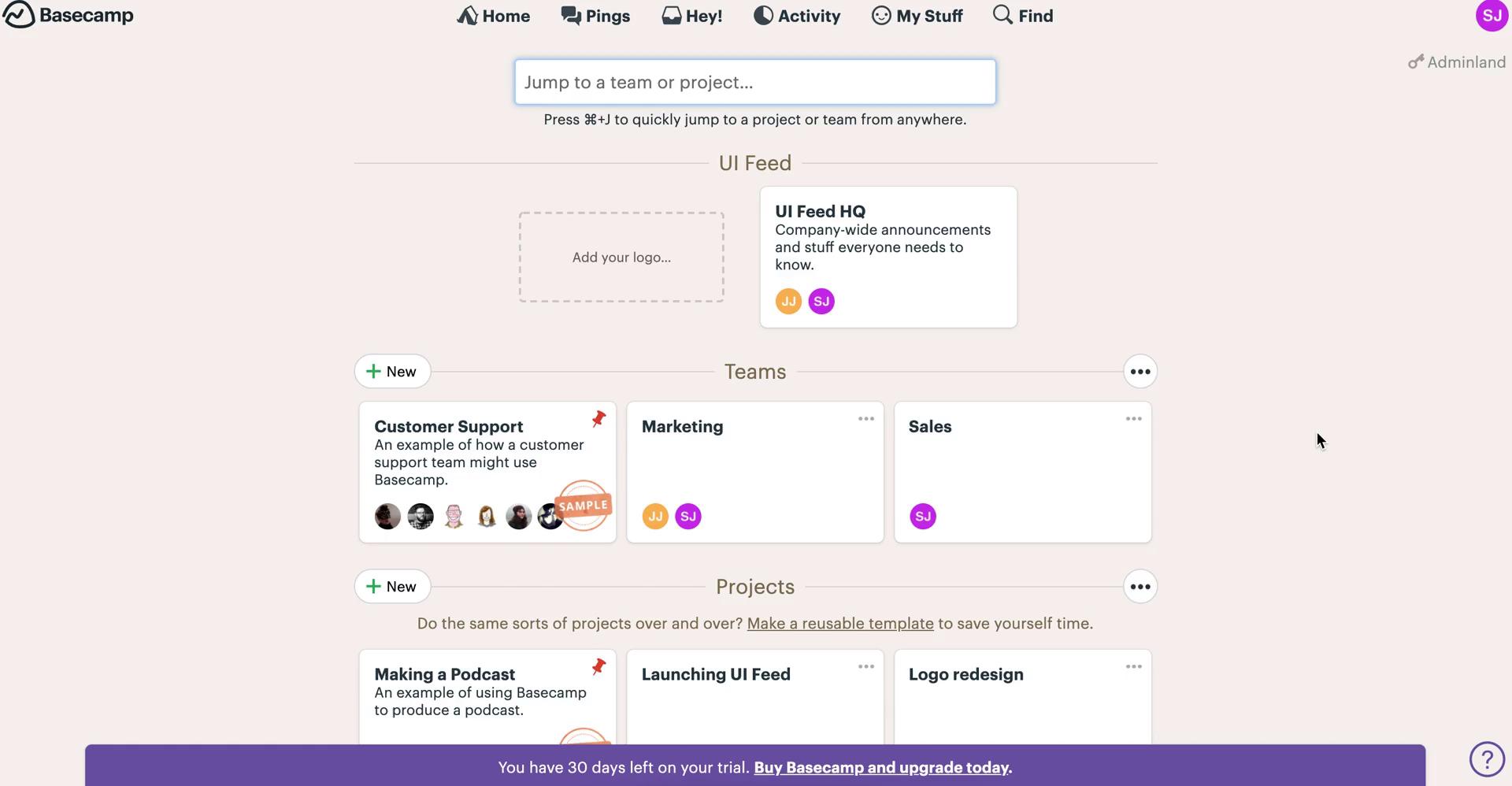 Tasks screenshot