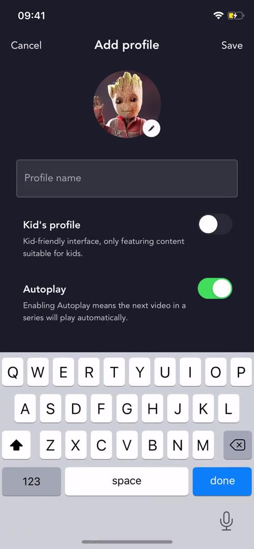 Create profile video thumbnail