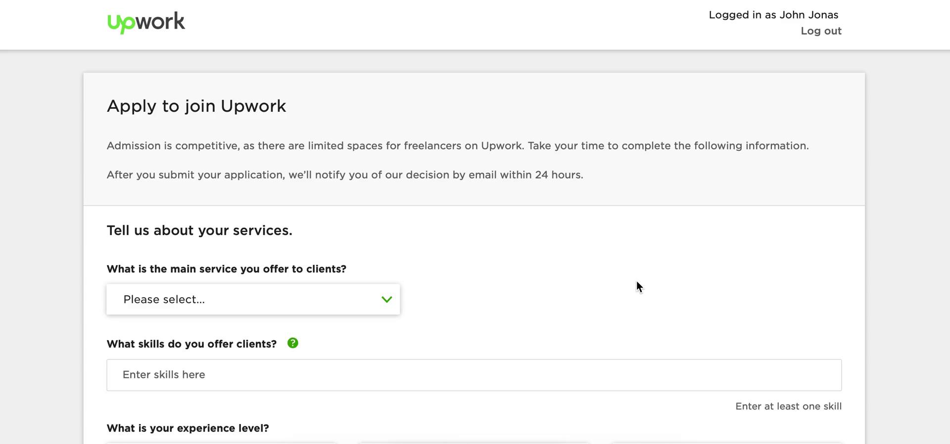 Applying as a candidate on Upwork video thumbnail