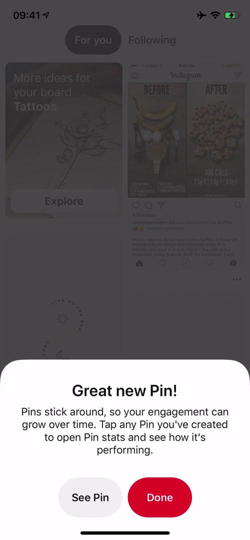 Creating a post on Pinterest video thumbnail