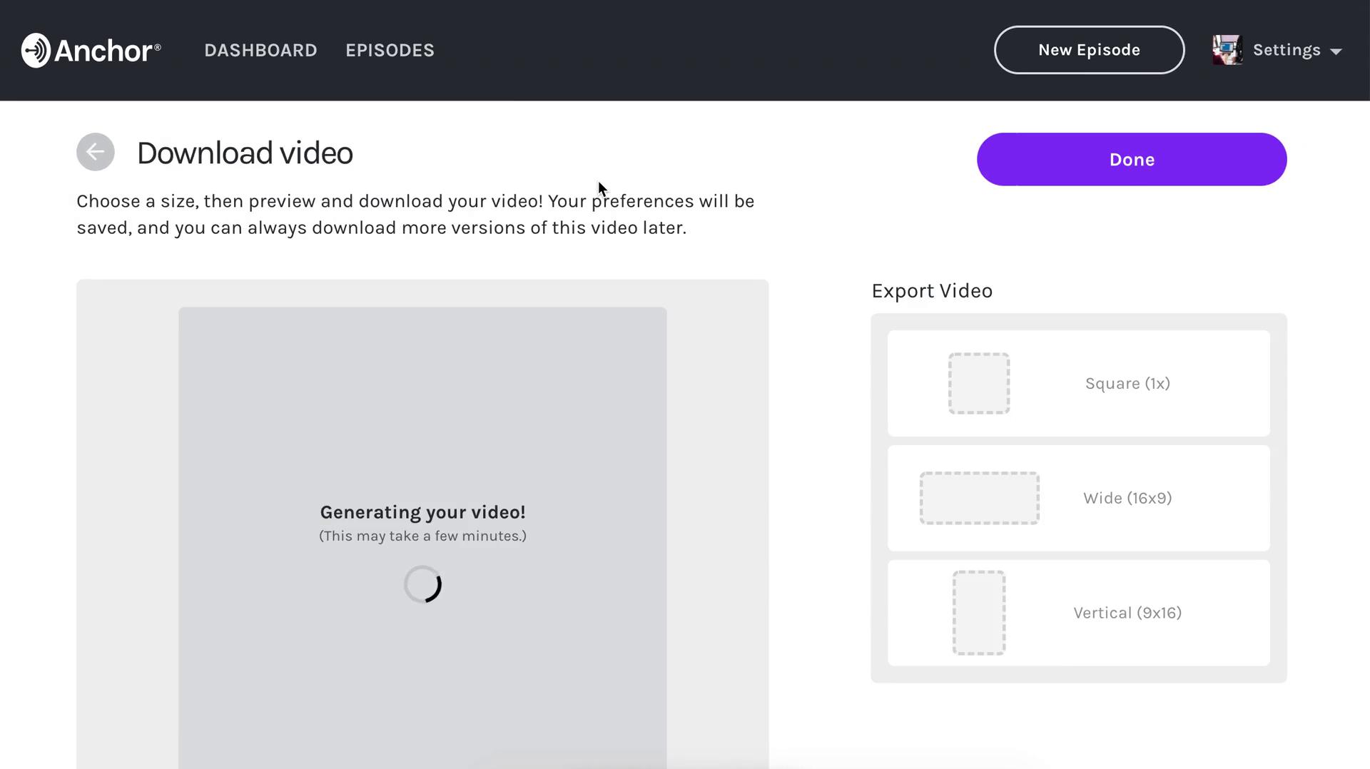 Creating a video screenshot