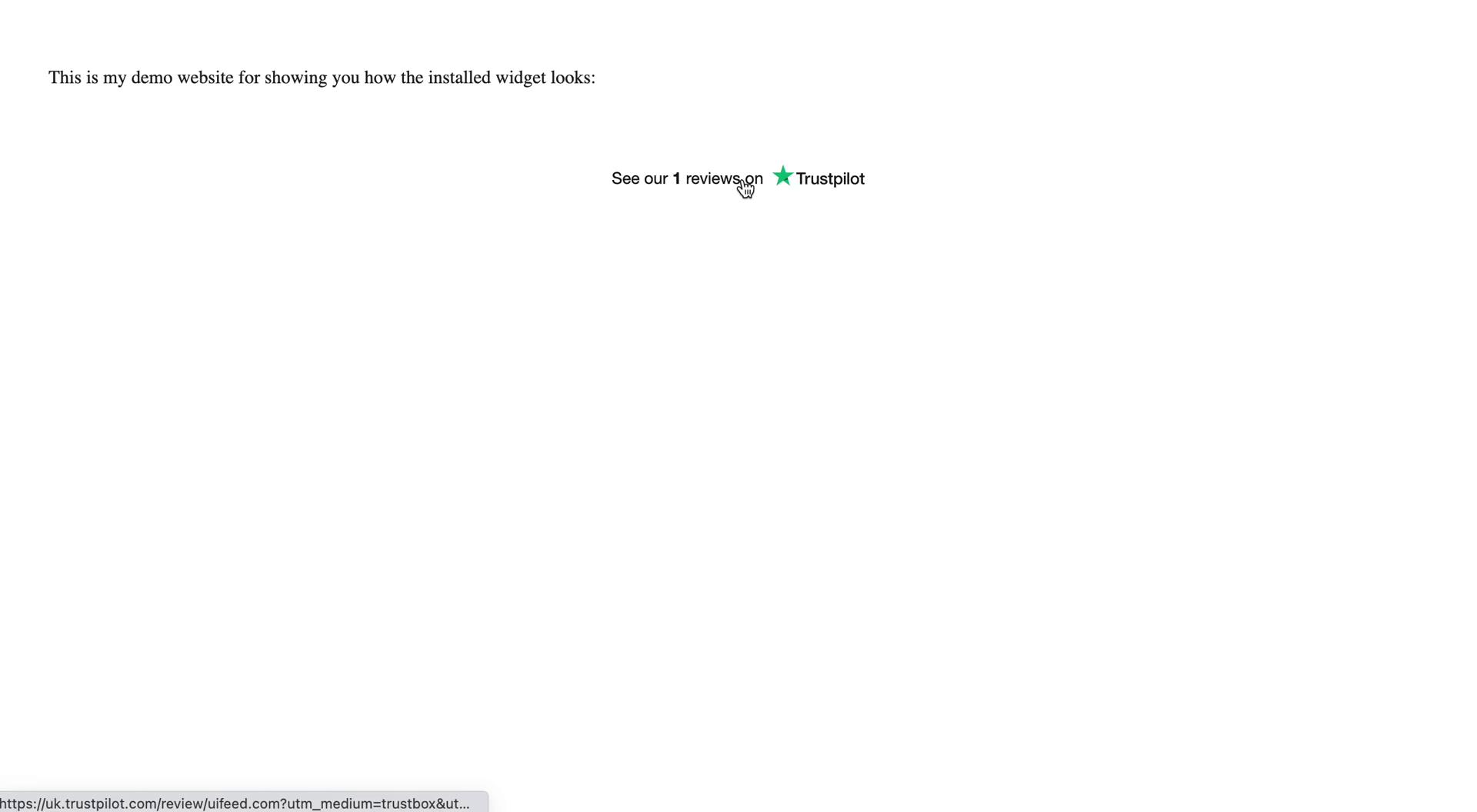 Installing a widget on Trustpilot video thumbnail