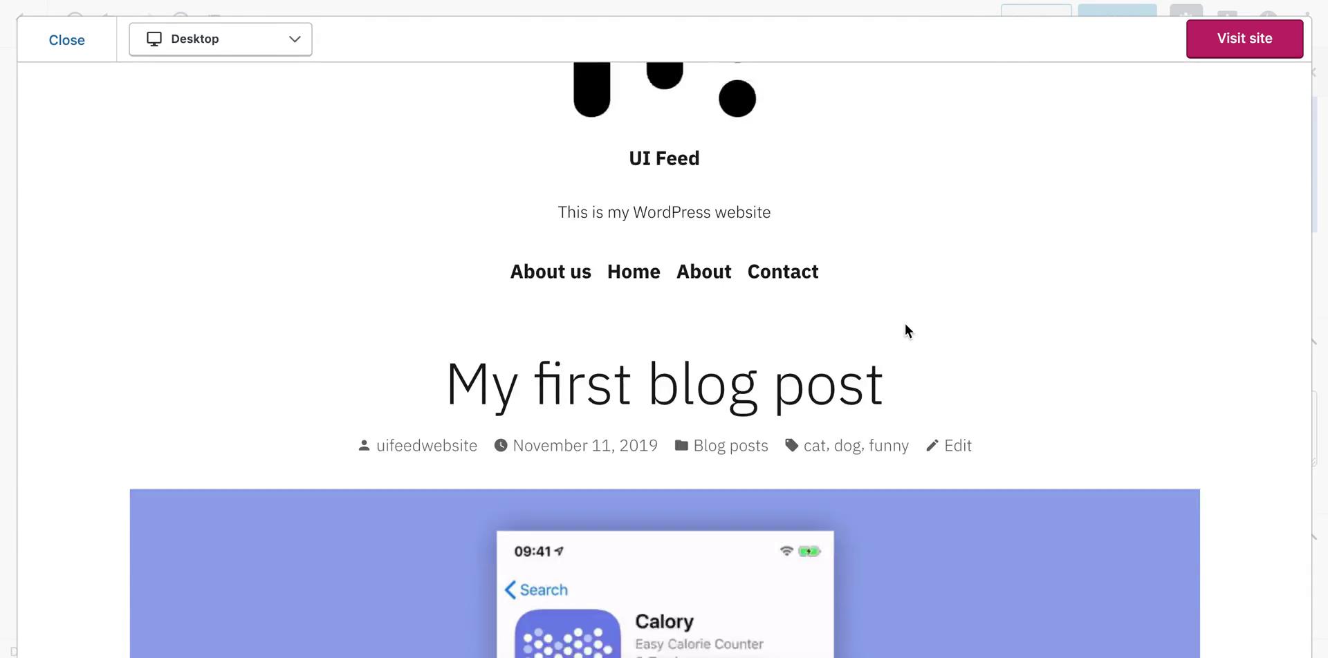 Creating a post screenshot