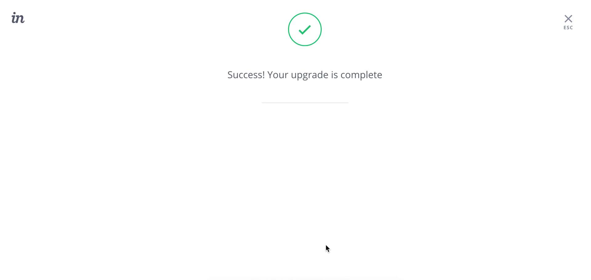 Upgrading your account screenshot