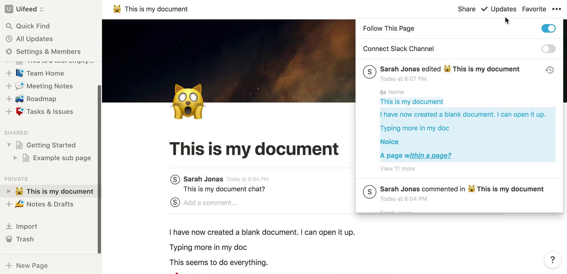 Creating a document screenshot