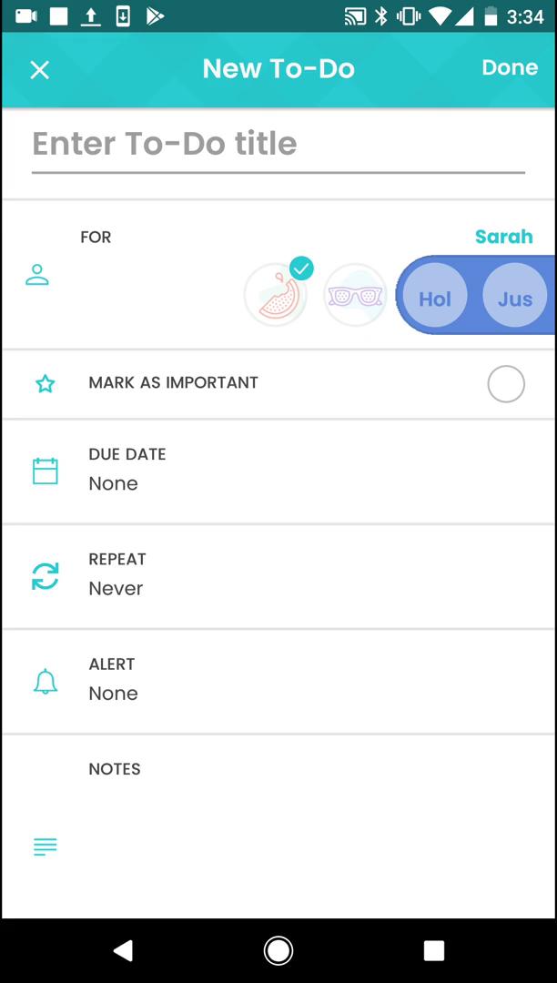 Tasks screenshot